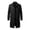 Black, variant on Mens Trench Coat Slim Fit Single Mid Length Windbreaker Jacket Khaki XXXL