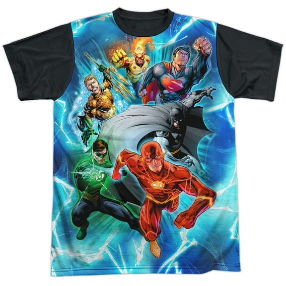 JLA Lightning Team Unisex Adult Halloween Costume Sublimated T Shirt