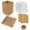 Khaki, variant on Austok 50Pcs Paper Dessert Boxes Set with Lids Oil-Proof Charcuterie Boxes Leak Proof Cake Storage Box Reusable Paper Cake Slice Containers Bakery Treat Boxes for Sandwiches Cakes Pastries