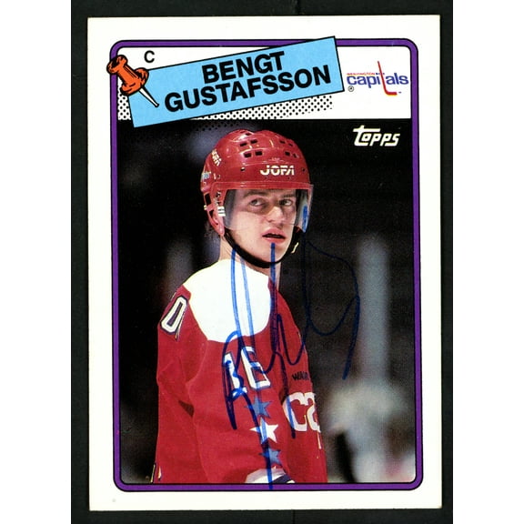 Bengt Gustafsson Autographed 1988-89 Topps Card #151 Washington Capitals SKU #152038