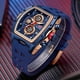 thumbnail image 5 of Reloj de estilo deportivo de pista, reloj de barril de vino para hombre, reloj de espejo curvo hueco para hombre, 5 of 5