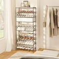 thumbnail image 7 of 10 Tier Shoe Rack, Large Capacity Shoe Storage Organizer for 40 Pairs of Shoes, Metal Shoe Storage Rack with Shelf for Entryway Hallway Closet Garage, Rustic Brown and Black TXJ010H, 7 of 7