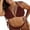 Wine, variant on Cathalem Modest Bikini Sets for Women Two Piece Swimsuit Tummy Control Bathing Suit V Neck Swimwear 2025 Swim Suit (White,XXXL)