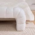 thumbnail image 5 of GZXS 69.7" Channel Tufted Chenille Upholstered Bench with Solid Wood Frame, Modern Padded Bench for Bedroom, Living Room or Entryway, (Ivory), 5 of 7