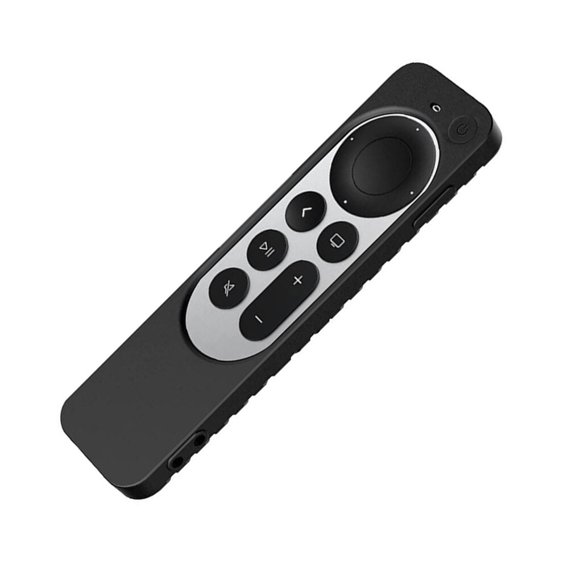 VONKY Étui de Télécommande en Silicone Antichoc Compatible pour Accessoires de Télécommande Apple TV 4K 2021 Étui de Protection Antidérapant Noir