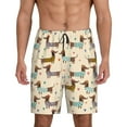 thumbnail image 3 of Lsque Dachshund Dog Mens Sleep Pajama Shorts,Short Pajama Pants, Cotton Ultra-Soft Knit-X-Large, 3 of 9