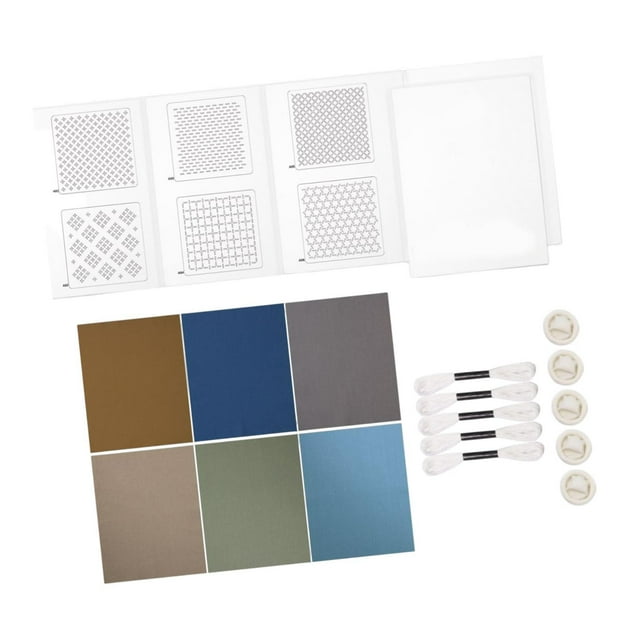 Maoww Sashiko Coaster Kit Embroidery Starter Kit for Quilting Art Craft Set B Set A