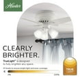 thumbnail image 4 of Hunter 42 inch Indoor Ceiling Fan with LED Lights - White Ceiling Fan with Pull Chain, For Bedroom or Living Room, Low Profile Mount, No Remote, 5 Blades, Includes Bulbs - Newsome 51077, Fresh White, 4 of 16