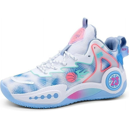 Men's and women's basketball shoes, anti slip and breathable, fashionable and unisex outdoor sports shoes