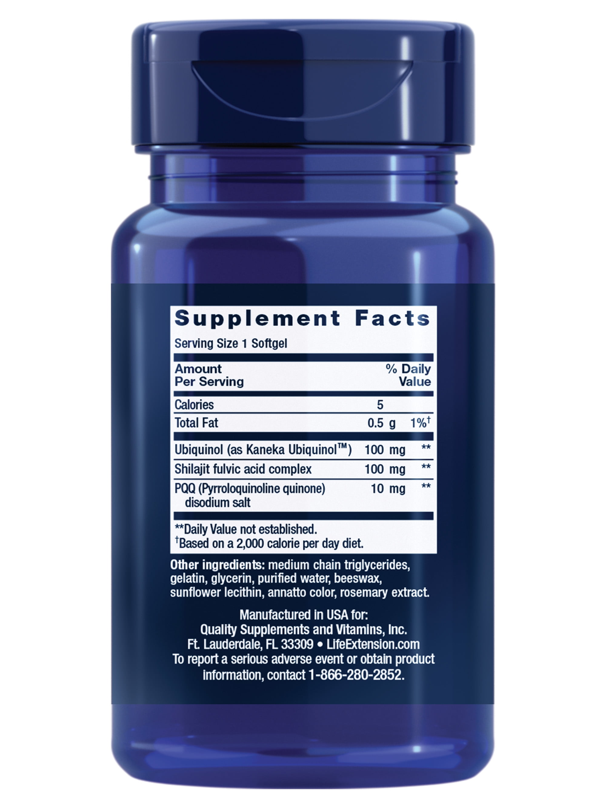 Life Extension Super Ubiquinol CoQ10 with PQQ, coenzyme Q10, pyrroloquinoline quinone, heart health supplement, maximum absorption, 100 mg, non-GMO, gluten-free, 30 softgels
