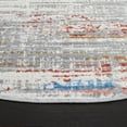 thumbnail image 3 of SAFAVIEH Shivan Blake Abstract Gradient Area Rug, Light Grey/Rust, 6'7" x 6'7" Round, 3 of 8