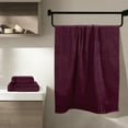 thumbnail image 3 of BELIZZI HOME Ultra Soft 3 Pack Cotton Towel Set, Contains a Bath Towel 28x55 inch, a Hand Towel 16x24 inch & a Wash Coth 12x12 inch, Ideal Everyday use, Compact & Lightweight - Burgundy, 3 of 6