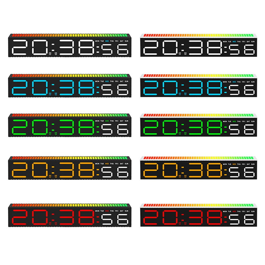 AFQH New LED Alarm Clock Spectrum Pickup Electronic Clock Temperature & Humidity
