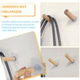 thumbnail image 4 of HOOWIFFY 6-Pack Heavy Duty Large Utility Wall Hooks with Natural Wood Finish for Home Organization and Coat Hanging, 4 of 7