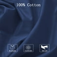 thumbnail image 6 of Unique Bargains Pillowcases 2 Pack 100% Cotton Body Pillow Covers Navy Blue 20" x 54", 6 of 8