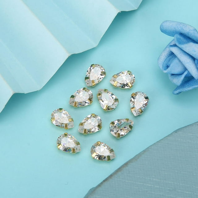Spptty 10 X Claw DIY Bowknot Sewing Rhinestones Decoration Supplies