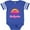Football Blue and White, variant on Summer Enjoy the Sunshine St. Augustine Florida in Pink Boys or Girls Baby Bodysuit
