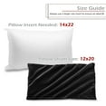 thumbnail image 3 of Nestl Velvet Throw Pillow Covers Solid Rectangle Soft Decorative Pillow Cover for Sofa, 12" x 20", Black, Pack of 2, 3 of 8