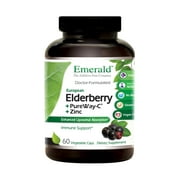 Emerald Labs Elderberry 500mg with Zinc and Pure Vitamin C to Support Immune Health - 60 Vegetable Capsules