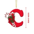 thumbnail image 3 of Lilixerw 26 Letter Christmas Tree Decoration,3.94 inch Personalized Christmas Letter Hanging Pendant with Candy Cane,Xmas Ornaments,Festival Supplies,C, 3 of 4