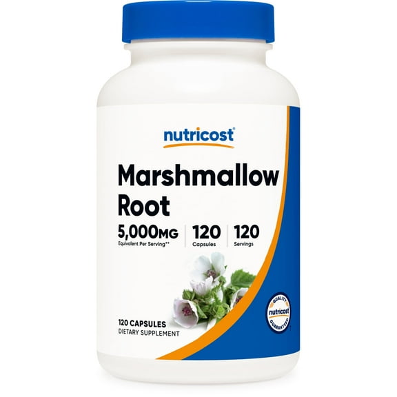 Nutricost Marshmallow Root 500mg, 120 Vegetarian Capsules - Non-GMO Supplement