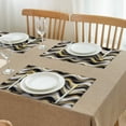 thumbnail image 3 of Black Marble Gold Wave Pattern Summer Placemats Table Placemats Set Of 4-Linen Kitchen Washable Placemats Table Mats 11.8"x17.7" Non-Slip Heat Resistant, 3 of 6