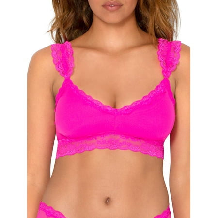 Smart & Sexy Women's Mesh Lace Trim Bralette