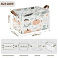 thumbnail image 7 of Yayeee Foldable Storage Basket for Shelves with Handles Set of 2 Waterproof Cloth Bins, Halloween Pumpkin, 7 of 7