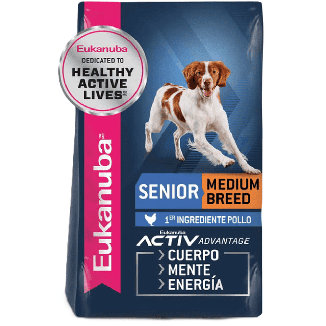 Eukanuba alimento para perro senior raza mediana 13.61kg
