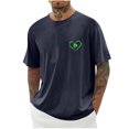 thumbnail image 1 of Wancir Mens Shirts Clearance Sale Man Falling Shoulders Printing Motion Bodybuilding T-shirt, 1 of 3
