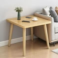 thumbnail image 6 of Square Table in Wood Modern Solid Wood Base and Square Table for Living Room Low Minimalist Tea Table Coffee Tables （Khaki）, 6 of 6