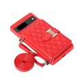 thumbnail image 6 of for Google Pixel 7 Detachable Shoulder Strap Wallet Case, with Card Slots & 360-degree Rotation Stand Ring Flip Premium PU Leather Protective Cover Lanyard for Women Girls, Red, 6 of 9