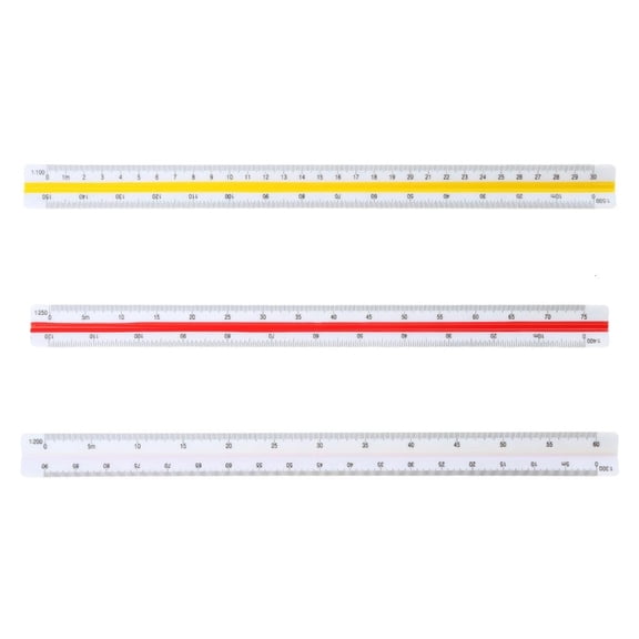 Triangular Scale Ruler Architectural Ruler Architect Scale Ruler for Draftsmen