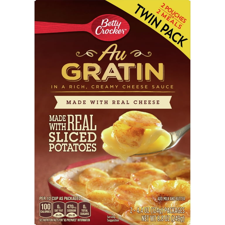 Betty Crocker Cheesy Au Gratin Potatoes, Creamy with Butter, Twin