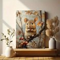 thumbnail image 6 of Qisvanset 12x16 Inch Framed Canvas Wall Art Tree Dwelling Woodland Mouse Cute Rustic Wildlife Nursery Wall Art, 6 of 8