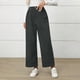 thumbnail image 3 of Women's Corduroy Casual High-Waisted Loose Wide-Leg Pants Business Formal Trousers with Belt and Pockets Sky Blue XXL, 3 of 4