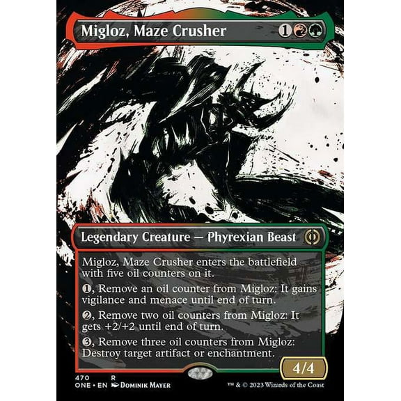 MtG Phyrexia: All Will Be One Rare Migloz, Maze Crusher (Compleat Foil) #470