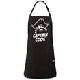 thumbnail image 2 of ApronMen, Funny Aprons For Men - Captain Cook - 100% Cotton with Pockets - Black, 2 of 6