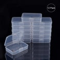 thumbnail image 5 of 8 Pack 6x3.5x0.8 Inch Rectangle Clear Plastic Storage Box with Double Hinged Lids, 5 of 9