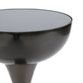 thumbnail image 5 of Kate and Laurel Chandon Modern Sophisticated Drink Table, 8 x 8 x 23, Gray Gunmetal, Contemporary Sculptural Plant Pedestal Table with Unique Tinted Tabletop and Polished Metallic Finish, 5 of 7