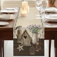 thumbnail image 3 of Table Runners 72 Inches Long Dress Scarves, Vintage Flowers Farmhouse Kitchen/Dining Table Runner, Coffee Tablerunners, Birds Retro Art Elegant Farmhouse Rustic 18x72 Inch, 3 of 9