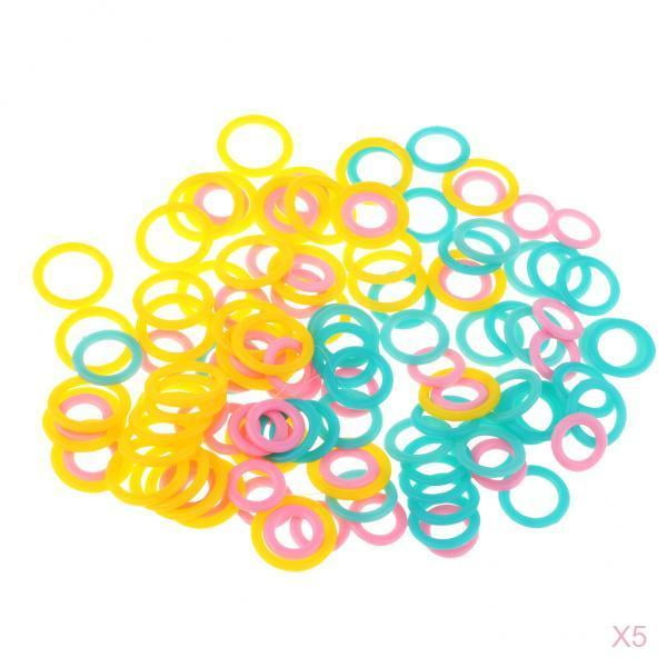600Pcs Plastic Ring Knitting Crochet Stitch Markers Knitters Tool Marking Ring