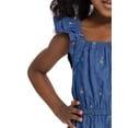 thumbnail image 3 of Wonder Nation Toddler Girls Allover Print Cotton Romper with Ruffle Sleeves, Sizes 12M-5T, 3 of 8