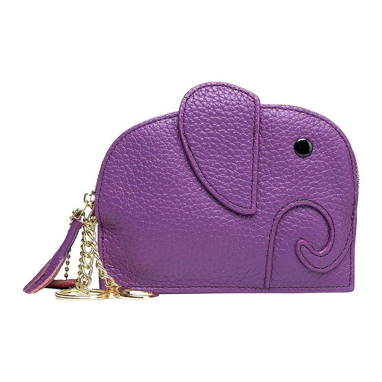 Wallet Women Purse Mini Animal Bag Cute Cartoon Purse Cute Wallet SOft Leather Key Case Elephant Purses for Women Skin Black Walmart