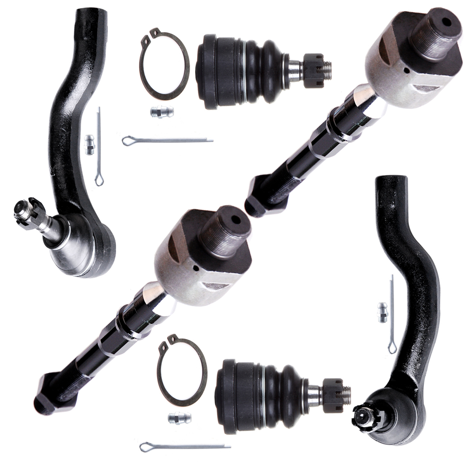 AUTOMUTO Replacement Parts Front Inner Left Outer Tie Rod End Front