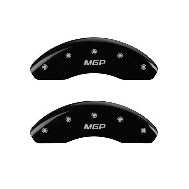 Fits 2011-2014 Honda Insight MGP Caliper Cover Caliper Cover 20003FMGPBK Set Of 2; MGP Logo; Powder Coated; Black; Aluminum