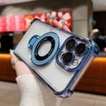 thumbnail image 5 of Ring Stand for iPhone 14 Pro Max Case Compatible with MagSafe,Military Grade Protection Magnetic Ring Holder Shockproof Hard Case with Camera Lens Protector for iPhone 14 Promax Blue, 5 of 7