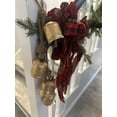 thumbnail image 3 of Gold Christmas Bells 4 Hanging Iron Bells Vintage Style Set of 4 Bell Tranquil Wind Chimes Handmade, 3 of 4