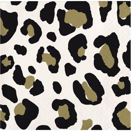 Leopard Beverage Napkins  48 Count