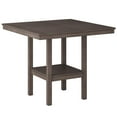 thumbnail image 3 of CorLiving Tuscany Compact Washed Gray Wood and Veneer Square Counter Height Dining Table for 4 - Perfect for Small Kitchens and Apartments, Tall Small Space-Friendly Kitchen and Dining Room Table, 3 of 6